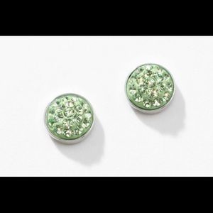 Touchstone Crystal by Swarovski peridot pave birthstone earrings BNIB
